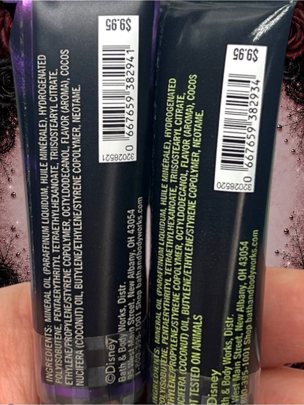 New Bath & Body Works Disney Villains Lip Gloss Duo Evil Queen & Maleficent Set - Picture 3 of 3